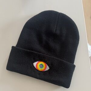 Eye ball beanie - black